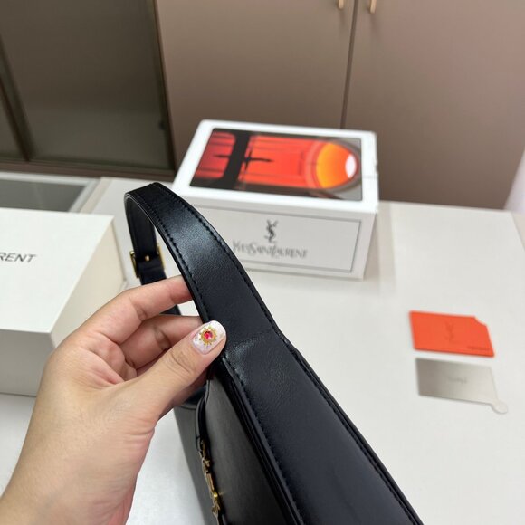 YSL LE 5 À 7 HOBO BAG IN SMOOTH LEATHER NOIR - Picture 5 of 9